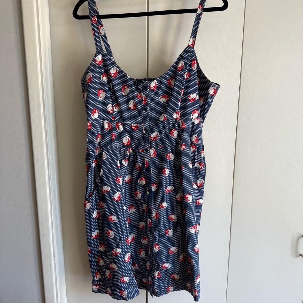 Anthropologie Hi There Strawberry Polka Dot dress
